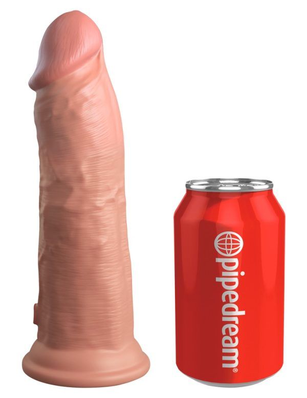 8â Vibrating + Dual Density Silicone Cock